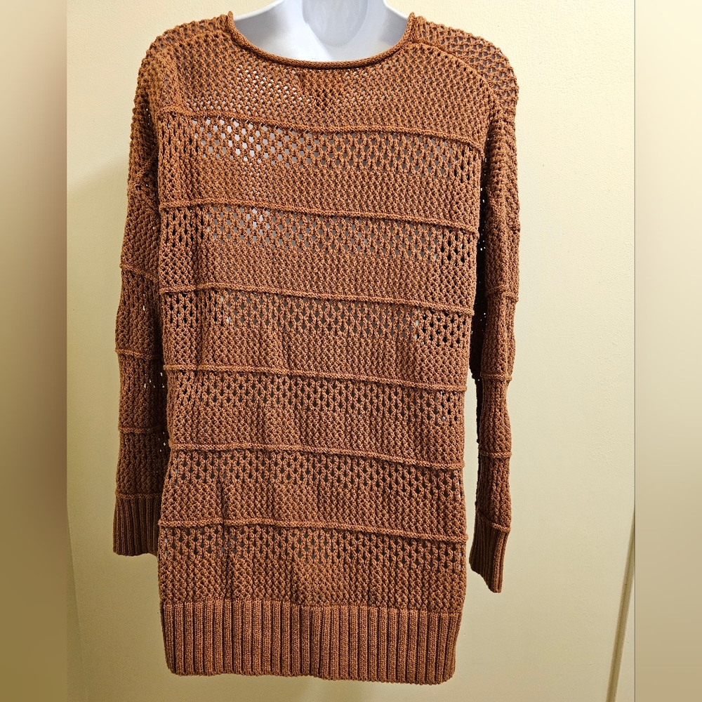 Universal Thread Rust Orange Crotchet Sweater, La… - image 5